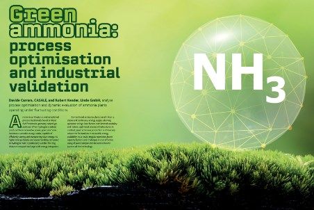 Green ammonia: process optimisation and industrial validation